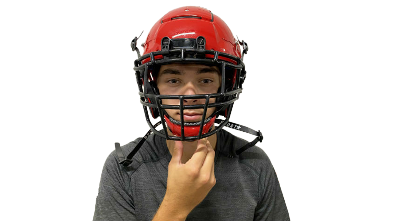 Football Helmet with Chinstrap